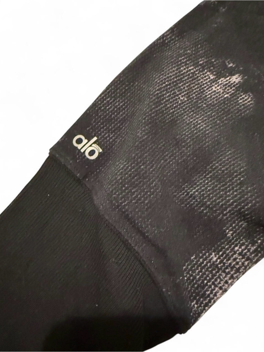 ALO Yoga Black Metallic Detail Leggings
